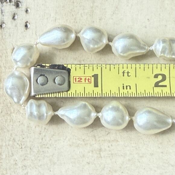 Vintage Baroque Faux Pearl Necklace Knotted Flapper 57” - Picture 5 of 7
